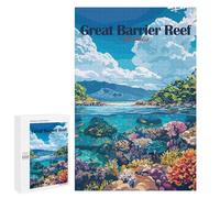 1000 PCS Jigsaws Adults Puzzles Great Barrier Reef Australia Travel Teenagers Puzzles Anti-Stress Toys Wall Decoration Unique Gifts for Birthday And Christmas 1000 PCS