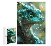 1000 PCS Jigsaws Adults Puzzles Green Baby Dragon Adult Puzzles Relaxing Games Precision Cutting Unique Gifts for Birthday And Christmas 1000 PCS
