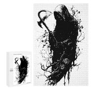 1000 PCS Jigsaws Adults Puzzles Grim Reaper with Axe Black And White Jigsaw Puzzle Family Game Analysis And Logic Parent-child Interaction 1000 PCS