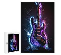 1000 PCS Jigsaws Adults Puzzles Guitar Neon Jigsaw for Adults Hands-on Game Precision Cutting Parent-child Interaction 1000 PCS