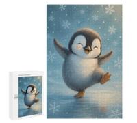 1000 PCS Jigsaws Adults Puzzles Happy Penguin on Ice Jigsaw Puzzle Family Game Analysis And Logic Parent-child Interaction 1000 PCS