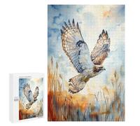 1000 PCS Jigsaws Adults Puzzles Hawk in Flight Watercolor Jigsaw for Adults Hands-on Game Precision Cutting Parent-child Interaction 1000 PCS