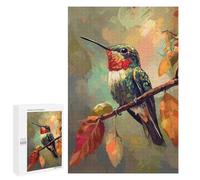 1000 PCS Jigsaws Adults Puzzles Hummingbird on Branch Adult Puzzles Relaxing Games Precision Cutting Unique Gifts for Birthday And Christmas 1000 PCS