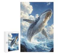 1000 PCS Jigsaws Adults Puzzles Humpback Whale Leap Jigsaws for Adults Toy Wall Decor Home Decoration for Is Ideal As A Gift 1000 PCS