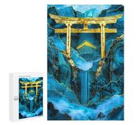 1000 PCS Jigsaws Adults Puzzles Jade Mountain Torii Gate Jigsaw for Adults Toy Wall Decor Perfect Decoration for Is Ideal As A Gift 1000 PCS