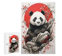 1000 PCS Jigsaws Adults Puzzles Japan Ink Panda Jigsaw for Adults Relax Games Birthday Present Birthday And Unique Gifts 1000 PCS