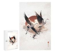 1000 PCS Jigsaws Adults Puzzles Japanese Red Crowned Crane Jigsaws for Adults Hands-on Game Wall Decoration Birthday And Unique Gifts 1000 PCS