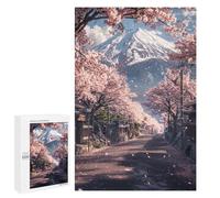 1000 PCS Jigsaws Adults Puzzles Japanese Road Sakura Tree Jigsaw for Adults Relax Games Birthday Present Birthday And Unique Gifts 1000 PCS