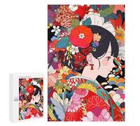 1000 PCS Jigsaws Adults Puzzles Kimono Pattern Girl Anime Adult Puzzles Relaxing Games Precision Cutting Unique Gifts for Birthday And Christmas 1000 PCS