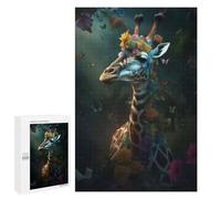 1000 PCS Jigsaws Adults Puzzles Magical Floral Giraffe Adult Puzzles Relaxing Games Precision Cutting Unique Gifts for Birthday And Christmas 1000 PCS