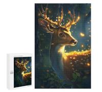 1000 PCS Jigsaws Adults Puzzles Magical Glowing Deer Jigsaw for Adults Hands-on Game Precision Cutting Parent-child Interaction 1000 PCS