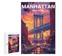 1000 PCS Jigsaws Adults Puzzles Manhattan District Jigsaw Puzzle Family Game Analysis And Logic Parent-child Interaction 1000 PCS