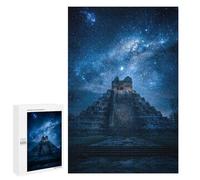 1000 PCS Jigsaws Adults Puzzles Mayan Pyramid Under Stars Puzzles for Teenagers Family Activities Educational Challenge for Educational Game Challenge Toy 1000 PCS