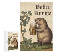 1000 PCS Jigsaws Adults Puzzles Medieval Bober Kurwa Beer Jigsaws for Adults Toy Wall Decor Home Decoration for Is Ideal As A Gift 1000 PCS