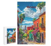 1000 PCS Jigsaws Adults Puzzles Mexico City Street Scene Jigsaw Puzzle Family Game Analysis And Logic Parent-child Interaction 1000 PCS