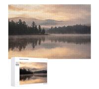 1000 PCS Jigsaws Adults Puzzles Misty Lake at Sunrise Jigsaws for Adults Relaxing Games Difficult Challenge Difficult And Challenge 1000 PCS