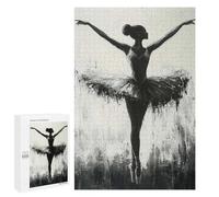 1000 PCS Jigsaws Adults Puzzles Monochrome Ballerina in Elegant Pose Jigsaw Puzzle Family Game Analysis And Logic Parent-child Interaction 1000 PCS