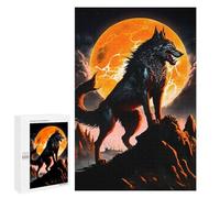 1000 PCS Jigsaws Adults Puzzles Moonlit Wolf Roar Adult Puzzles Relaxing Games Precision Cutting Unique Gifts for Birthday And Christmas 1000 PCS
