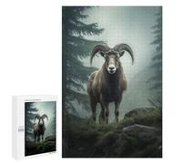 1000 PCS Jigsaws Adults Puzzles Mountain Ram Foggy Forest Jigsaws for Adults Hands-on Game Wall Decoration Birthday And Unique Gifts 1000 PCS