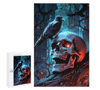 1000 PCS Jigsaws Adults Puzzles Mysterious Skull And Raven Jigsaw for Adults Relax Games Birthday Present Birthday And Unique Gifts 1000 PCS