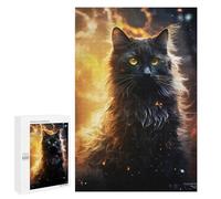 1000 PCS Jigsaws Adults Puzzles Mystical Black Cat Jigsaw for Adults Hands-on Game Precision Cutting Parent-child Interaction 1000 PCS