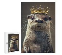 1000 PCS Jigsaws Adults Puzzles Otter Pastel Crown Adult Puzzles Relaxing Games Precision Cutting Unique Gifts for Birthday And Christmas 1000 PCS