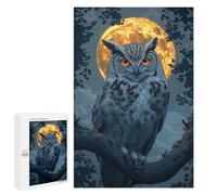 1000 PCS Jigsaws Adults Puzzles Owl Under Full Moon Jigsaw for Adults Relax Games Birthday Present Birthday And Unique Gifts 1000 PCS