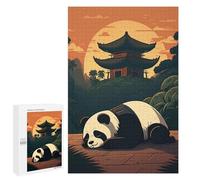 1000 PCS Jigsaws Adults Puzzles Panda Bamboo Japan Jigsaw for Adults Hands-on Game Precision Cutting Parent-child Interaction 1000 PCS