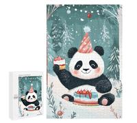 1000 PCS Jigsaws Adults Puzzles Panda Birthday in The Woods Jigsaw for Adults Hands-on Game Precision Cutting Parent-child Interaction 1000 PCS