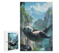1000 PCS Jigsaws Adults Puzzles Panda Hammock Landscape Jigsaws for Adults Family Games Presents for Women for Is Ideal As A Gift 1000 PCS