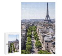 1000 PCS Jigsaws Adults Puzzles Paris Street View with Eiffel Tower Jigsaw for Adults Toy Wall Decor Perfect Decoration for Is Ideal As A Gift 1000 PCS