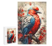 1000 PCS Jigsaws Adults Puzzles Red And Blue Bird Painting Jigsaw for Adults Hands-on Game Precision Cutting Parent-child Interaction 1000 PCS