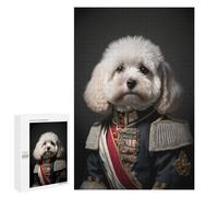 1000 PCS Jigsaws Adults Puzzles Regal Poodle Portrait Jigsaw for Adults Hands-on Game Precision Cutting Parent-child Interaction 1000 PCS