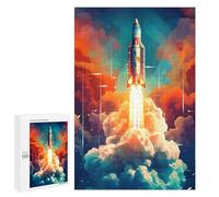 1000 PCS Jigsaws Adults Puzzles Rocket Launch Into Space -1 Jigsaw for Adults Hands-on Game Precision Cutting Parent-child Interaction 1000 PCS