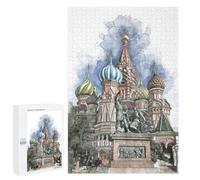 1000 PCS Jigsaws Adults Puzzles Saint Basils Cathedral Jigsaw for Adults Toy Wall Decor Perfect Decoration for Is Ideal As A Gift 1000 PCS