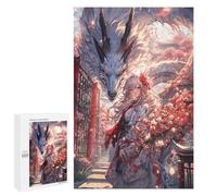 1000 PCS Jigsaws Adults Puzzles Sakura Anime Girl Dragon Jigsaw for Adults Toy Wall Decor Perfect Decoration for Is Ideal As A Gift 1000 PCS