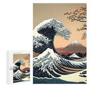 1000 PCS Jigsaws Adults Puzzles Sea Wave Japanese Art 2 Jigsaws for Adults Toy Wall Decor Home Decoration for Is Ideal As A Gift 1000 PCS