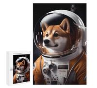 1000 PCS Jigsaws Adults Puzzles Shiba Inu Astronaut Adult Puzzles Relaxing Games Precision Cutting Unique Gifts for Birthday And Christmas 1000 PCS