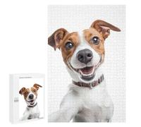 1000 PCS Jigsaws Adults Puzzles Smiling Jack Russell Selfie Dog Jigsaw for Adults Hands-on Game Precision Cutting Parent-child Interaction 1000 PCS