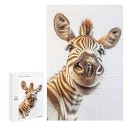 1000 PCS Jigsaws Adults Puzzles Smiling Zebra Selfie Adult Puzzles Relaxing Games Precision Cutting Unique Gifts for Birthday And Christmas 1000 PCS