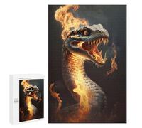 1000 PCS Jigsaws Adults Puzzles Snake with Fire Jigsaw for Adults Toy Wall Decor Perfect Decoration for Is Ideal As A Gift 1000 PCS