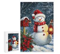 1000 PCS Jigsaws Adults Puzzles Snowman Lantern Jigsaw for Adults Hands-on Game Precision Cutting Parent-child Interaction 1000 PCS