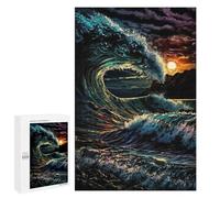 1000 PCS Jigsaws Adults Puzzles Stormly Ocean V6 Jigsaw Puzzle Family Game Analysis And Logic Parent-child Interaction 1000 PCS