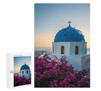 1000 PCS Jigsaws Adults Puzzles Sunset at The Blue Church Jigsaw for Adults Relax Games Birthday Present Birthday And Unique Gifts 1000 PCS