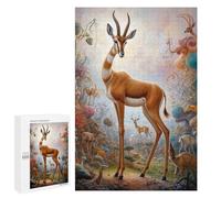 1000 PCS Jigsaws Adults Puzzles Surreal Whimsical Gazelle Jigsaws for Adults Toy Wall Decor Home Decoration for Is Ideal As A Gift 1000 PCS