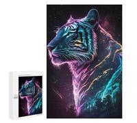 1000 PCS Jigsaws Adults Puzzles Synthwave Tiger Jigsaw for Adults Toy Wall Decor Perfect Decoration for Is Ideal As A Gift 1000 PCS