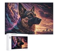 1000 PCS Jigsaws Adults Puzzles Thunderstorm Dog Adventure -4 Jigsaws for Adults Family Games Presents for Women for Is Ideal As A Gift 1000 PCS