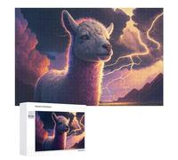 1000 PCS Jigsaws Adults Puzzles Thunderstorm Llama Painting Jigsaws for Adults Hands-on Game Wall Decoration Birthday And Unique Gifts 1000 PCS