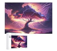 1000 PCS Jigsaws Adults Puzzles Thunderstorm Tree Reflections Jigsaws for Adults Hands-on Game Wall Decoration Birthday And Unique Gifts 1000 PCS
