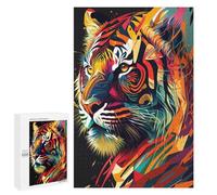 1000 PCS Jigsaws Adults Puzzles Tiger Art Series Style 1 Jigsaws for Adults Toy Wall Decor Home Decoration for Is Ideal As A Gift 1000 PCS